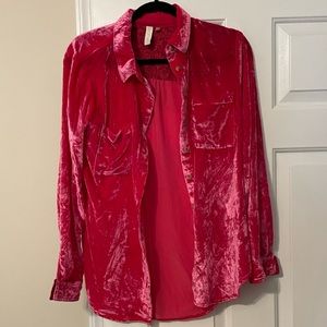 Pilcro velvet shirt